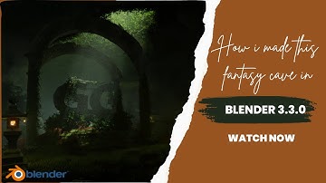 How i created a fantasy cave for my logo in #blender 3.3.0