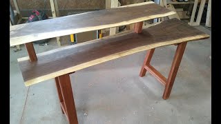 How I made a Walnut live edge computer desk