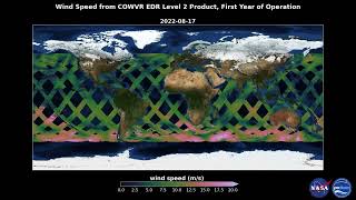 COWVR Level 2 Wind Speed - First Year of Operation