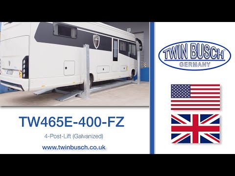 TW 465E 400 FZ Galvanized Four Post Lift From Twin Busch 