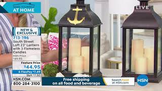 South Street Loft 23" Indoor/Outdoor Lantern with 3 Flam...