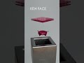 Cloth Simulation by different Faces 4 vs 1 million  #blender #3d