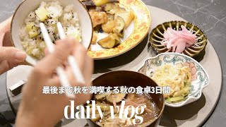 【Cooking vlog】最後まで秋を満喫し尽くす、秋の食卓3日間