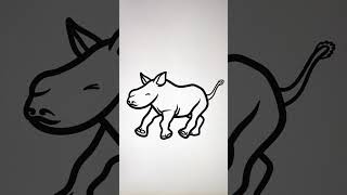 How To Draw Animals | Drawing and Coloring a Rhinoceros #art #drawing #howtodraw #animals