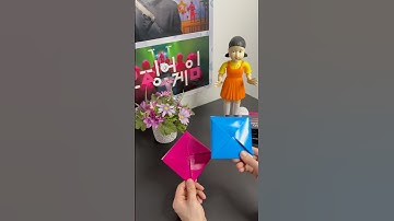 Ddakji making tutorial🩷💙|#squidgame #toys #tutorial