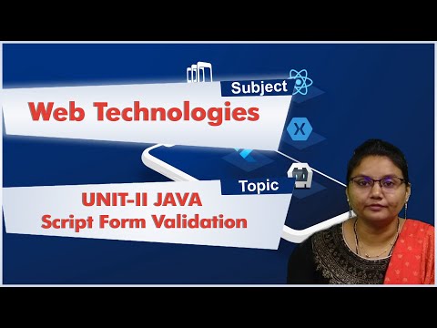LEC26| Web Technologies I UNIT-II JAVA Script Form Validation by Dr. N. Shirisha