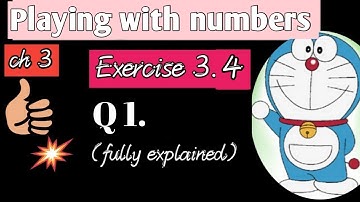 Question 1 - Exercise 3.4 - Playing with numbers - CH3 - of class 6 maths - by MathShooking