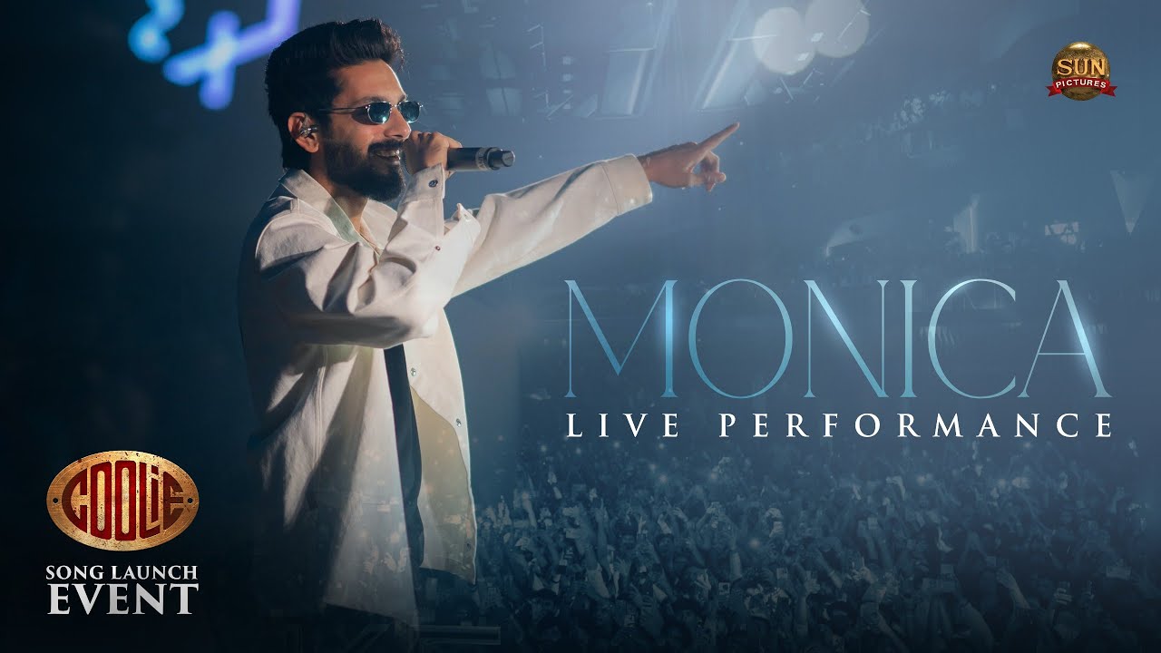 Anirudh & Sublahshini's live performance of Monica Song | Coolie Song Launch Event