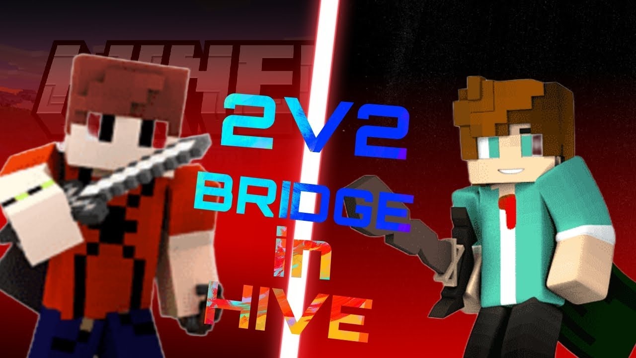 Minecraft bridge 2v2| Minecraft Hive| FALINLEAF PLAYZ
