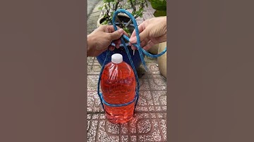 Remember this easy knot to carry the bottle. #short