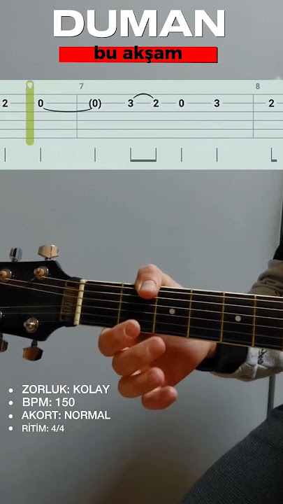 DUMAN-bu akşam nasıl çalınır gitar-tab (intro-akustik)