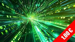 Light-Speed Binary Warp — Sci-Fi Data Stream Stock Video (HD)