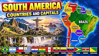 Countries in South America and Their Capitals 🌎 | All 12 Countries