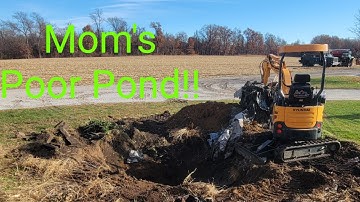 How To Clean Up A Garden Pond With A Mini Excavator And JMA Buckets! 