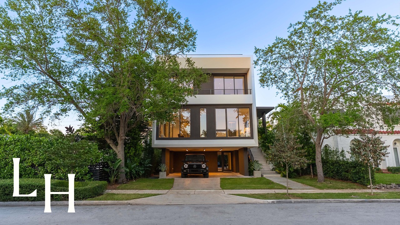 Inside a $7,750,000 Modern Miami Home with Rooftop Terrace & Bay Views
