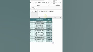 YEARFRAC Function in Excel || Excel YEARFRAC Function Explained | Calculate Exact Age in Seconds