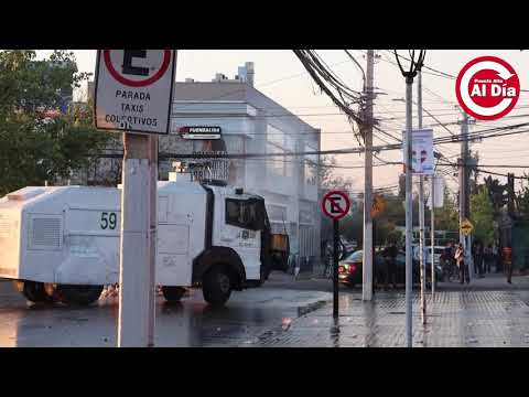 Marcha en Puente Alto culminó en enfrentamientos entre manifestantes y carabineros