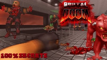 BRUTAL DOOM 2016 Arsenal, Extermination Day On Mars [100% SECRETS]