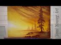 Acrylic painting tutorial “A Golden Morning”