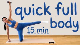 15 Min Full Body Dumbbell Pilates Workout 🔥 Express Low-Impact Burn