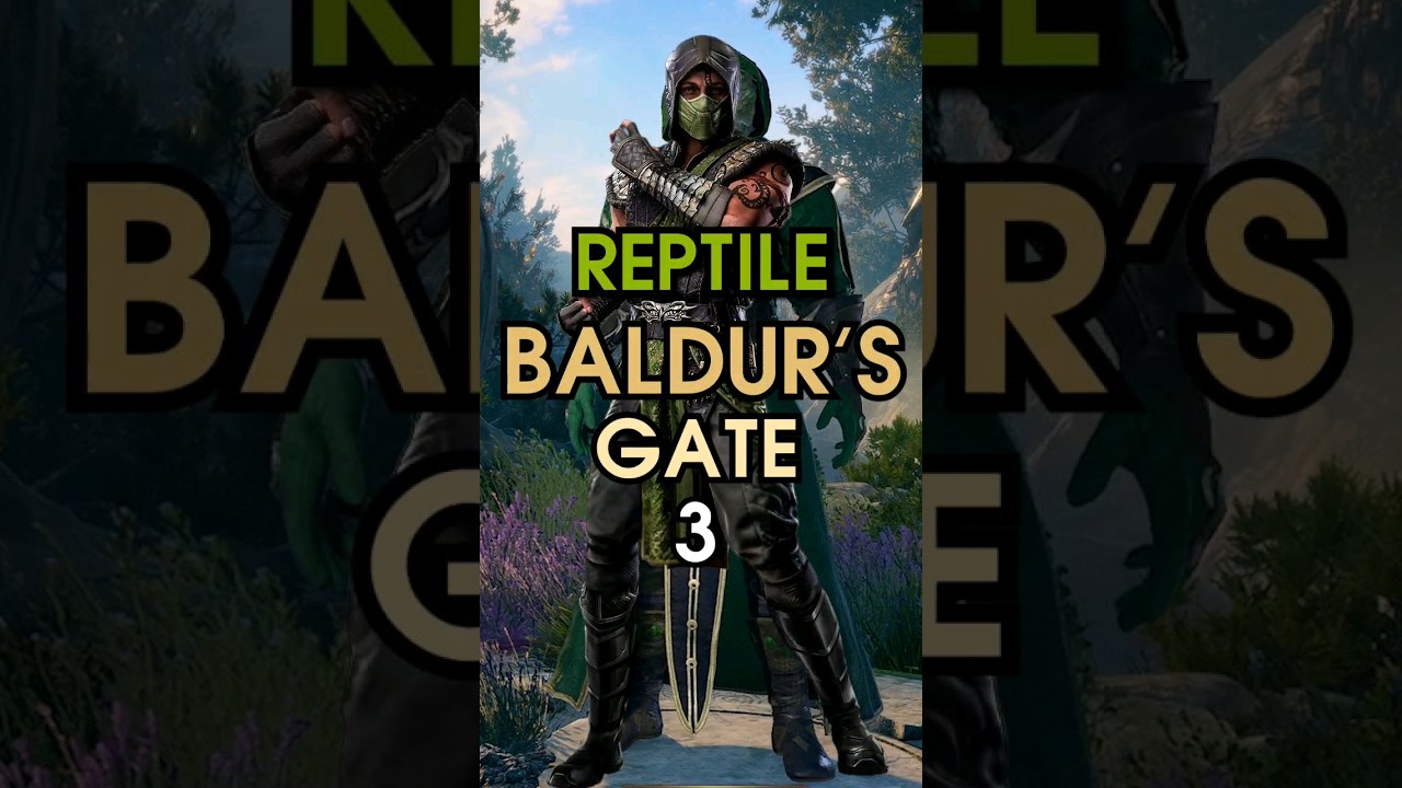 how to build REPTILE in Baldur's Gate 3 in 1min -  Monk/Druid build #baldursgate3 #mortalkombat
