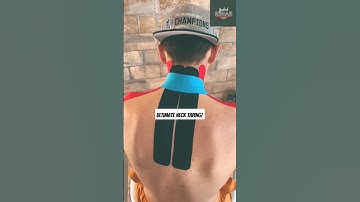 Kinesiology Taping technique for neck support. Use this for whiplash or sprain 🤯🔥#pain #neck #kttape