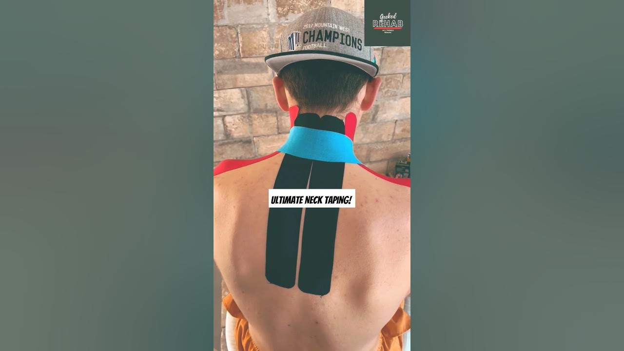 Kinesiology Taping technique for neck support. Use this for whiplash or