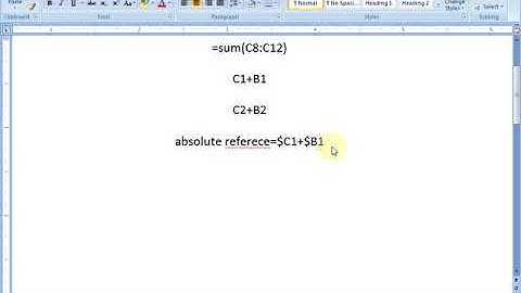 Microsoft Excel 2007 part 8