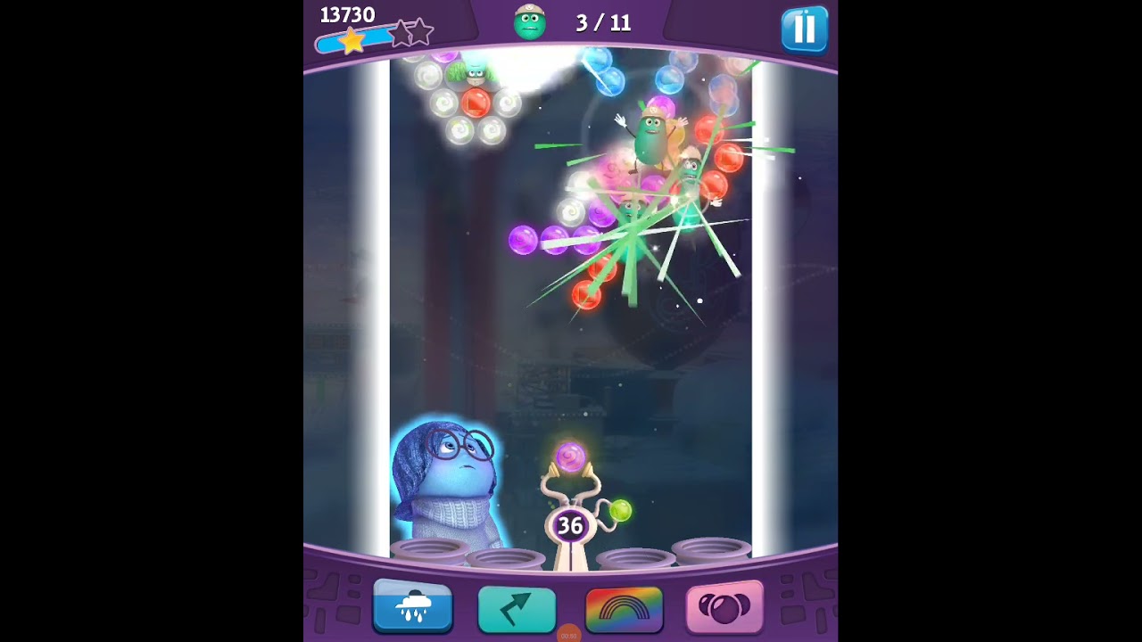 playing level 34 with sadness inside out thought bubbles 