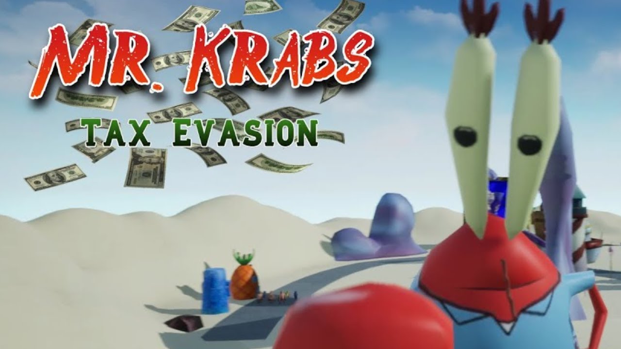 Mr Krabs On The Run | Mr Krabs Tax Evasion | Random Fun Games - YouTube