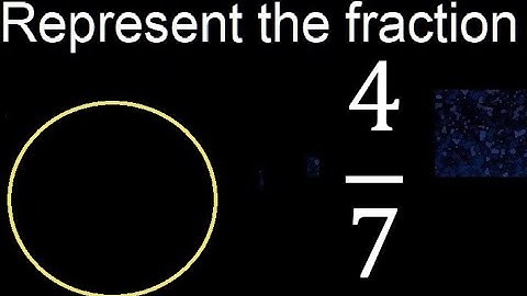Represent 4/7 graphically . Graphic representation of fractions, graph
