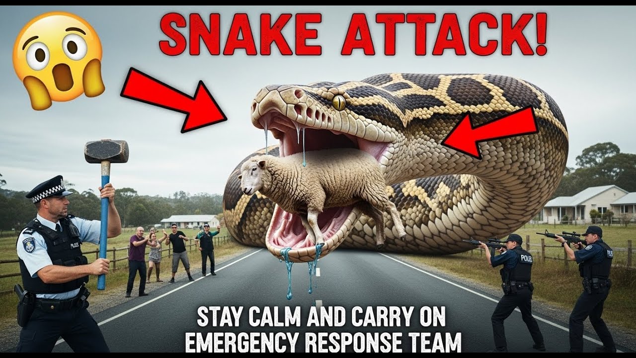 Brave Rescue Team Save Helpless Sheep from Giant Jungle Snake’s Deadly ...