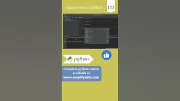Python : Square Root Functionality in Python | Ceil | py srt 113