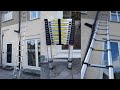 Aluminium Telescopic Ladder Review سلم متنقل منزلي وعملي مصنوع بالكامل من الألومنيوم 