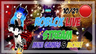 🔴LIVE STREAM: HALLOWEEN MINI GAMES &amp; MORE! I Roblox