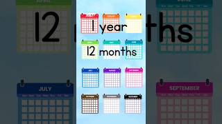 12 Months Of The Year, 1 Year Is 12 Months 52 Weeks And 365 Days