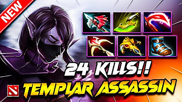 Dota 2 TEMPLAR ASSASSIN Gameplay | x24 Kills!! Templar Assassin DOTA 2 Carry Build Pro Gameplay 7.39