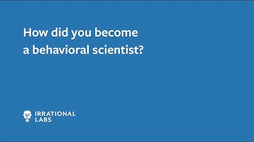 How Did I Become a Behavioral Scientist?