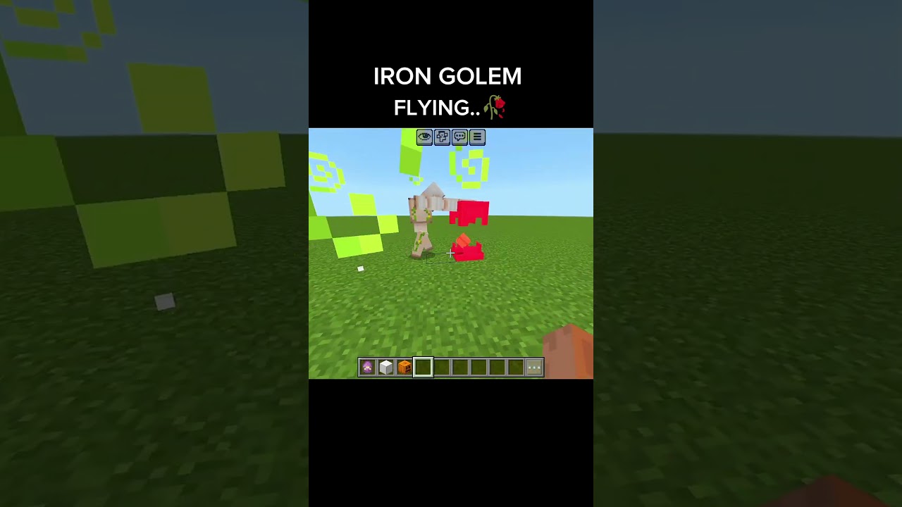 IRON GOLEM FLYING..🥀💀 MOJANG SHOCKED 😳#shorts #viral #smartypie #gamerfleet #dream #minecraft 🎯💯🌎🖥️🤫