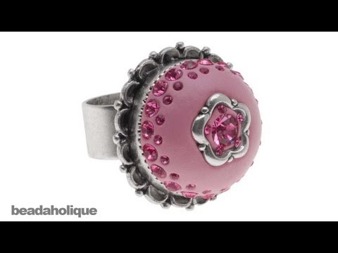 How to Make a "Tuffet" Ring using Crystal Clay, Ch...