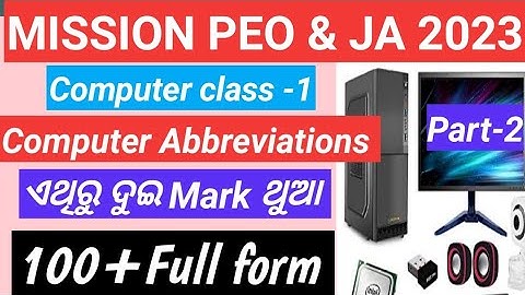 Computer abbreviation/OSSSC PEO EXAM/100 Computer full form