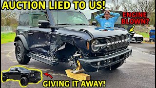 Rebuilding A Wrecked 2021 Ford Bronco!!! Also Giving Away One Of Our Builds!?