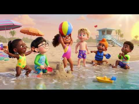 Sunny Summer Day 🚤🌞 Summer Song for Kids 🏄🏼‍♀️🏄🏾‍♂️