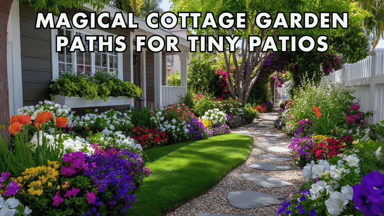 Садовые дорожки в деревенском стиле: очаровательные решения для небольших патио, сделанные своими...