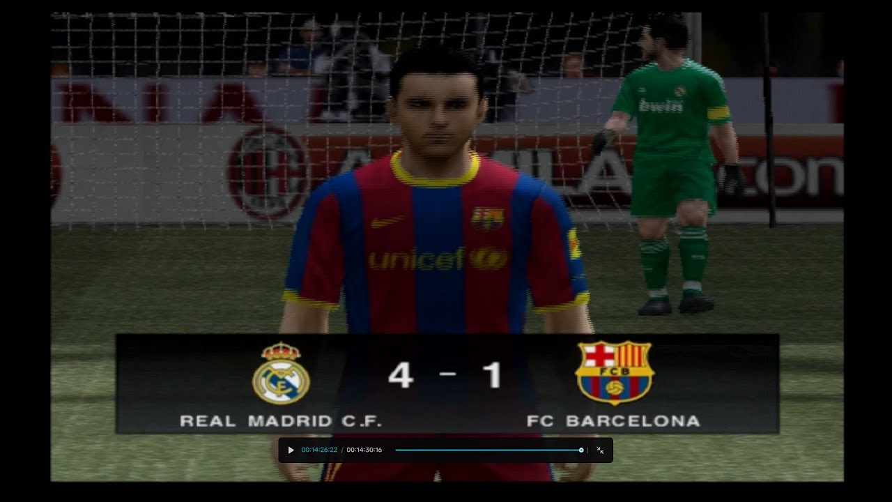 Winning Eleven Real Madrid vs Barcelona 4 : 1
