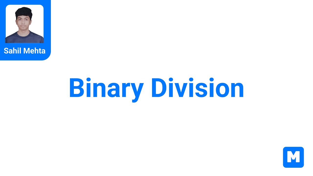 Binary Division - YouTube
