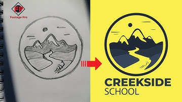 Adobe Illustrator Tutorial ||How to Create a Vector Logo from a Rough Sketch