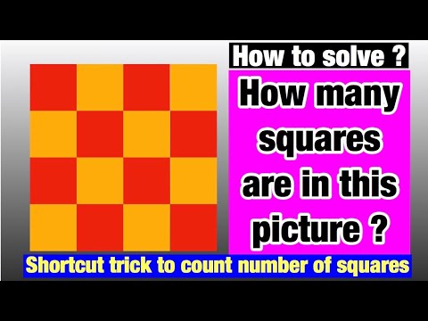 How many squares are in this picture ? || Math Easy Trick || Aptitude ...
