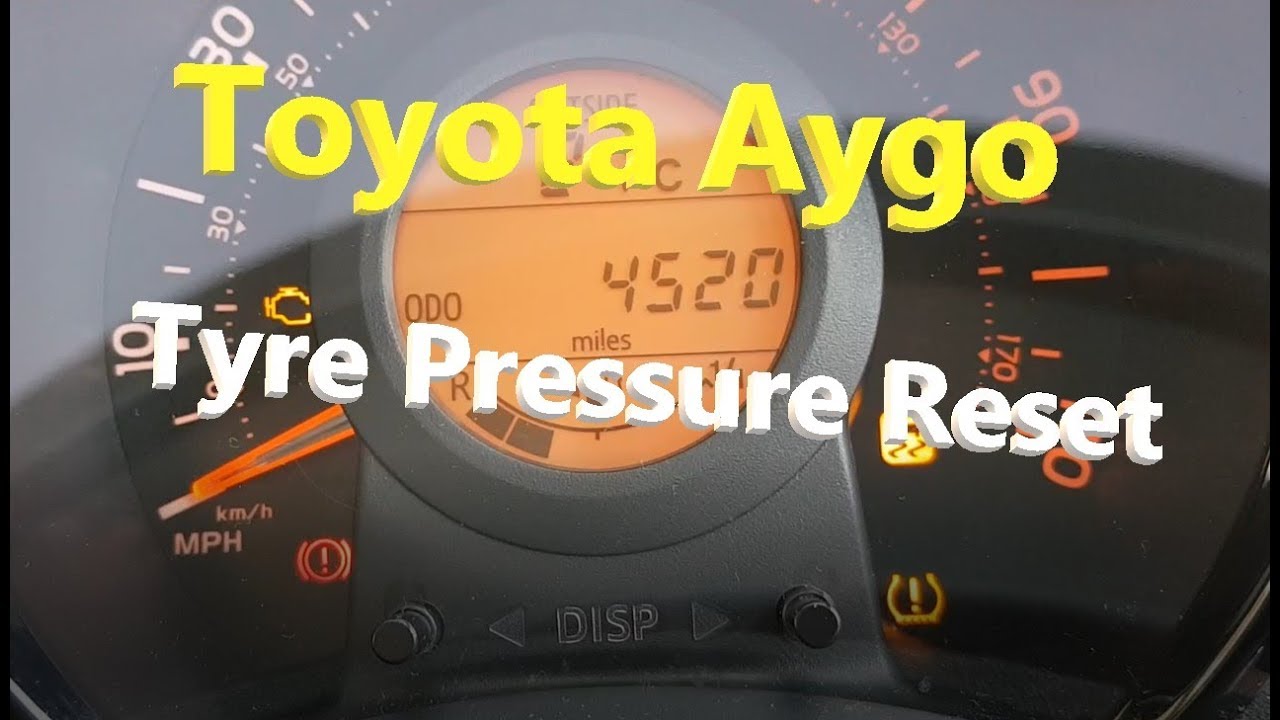 Toyota Aygo Tyre Pressure Reset - Youtube