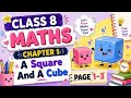 Class 8 Maths || Chapter 1 || A Square And A Cube || Page 1-3